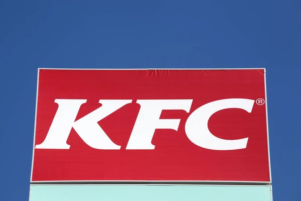 Vejle Danimarka Nisan 2018 Panelde Kfc Logosu Kfc Kızarmış Tavuk — Stok fotoğraf