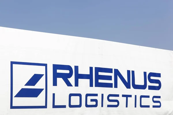 Kamen Alemanha Julho 2018 Logótipo Rhenus Logístico Caminhão Grupo Rhenus — Fotografia de Stock