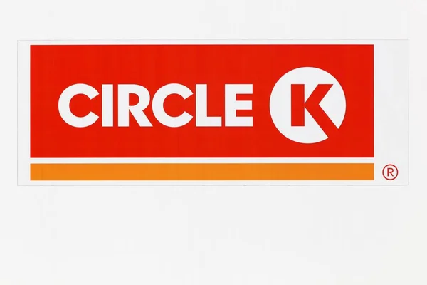 哥本哈根 2019年4月15日 拖车上的环K标志 Circle 是一家国际连锁便利店 1951 年在乌萨成立 — 图库照片