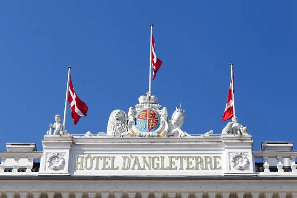 コペンハーゲン デンマーク 2019年4月15日 デンマーク コペンハーゲンのホテルダングルテールファサード ホテル ダングルテールは 世界初のデラックスホテルの1つです — ストック写真