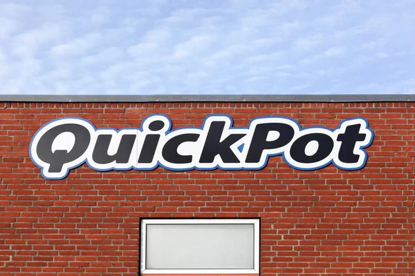 Tilst Dánsko Říjen 2018 Logo Quickpot Stěně Quickpot Dánský Řetězec — Stock fotografie