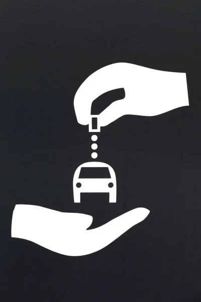 Carsharing Station Symbol Auf Einem Panel — Stockfoto