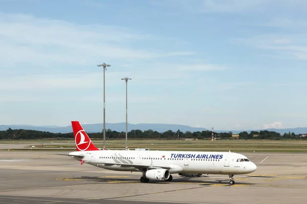 Lyon France Juni 2019 Flugzeuge Der Türkischen Airlines Auf Dem — Stockfoto