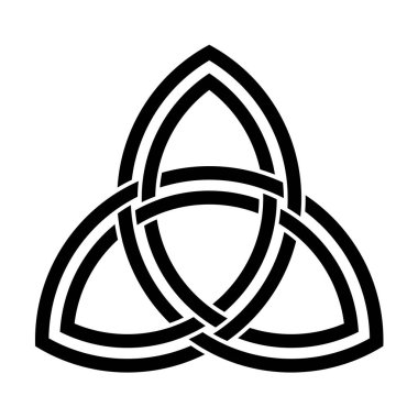 Beyaz arka plan ile çift iç içe triquetra