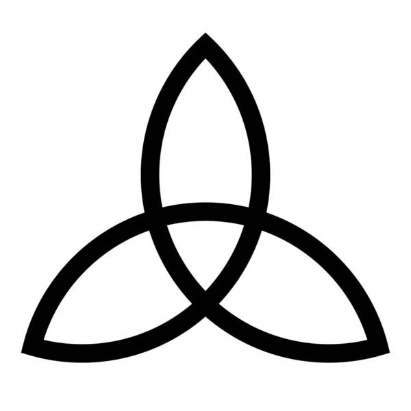 Sammanflätad Triquetra Symbol Med Vit Bakgrund — Stockfoto