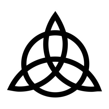 Beyaz arka planlı Triquetra sembolü