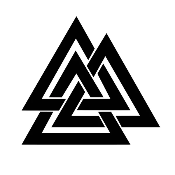 Symbolsymbol Valknut Mit Weißem Hintergrund — Stockfoto