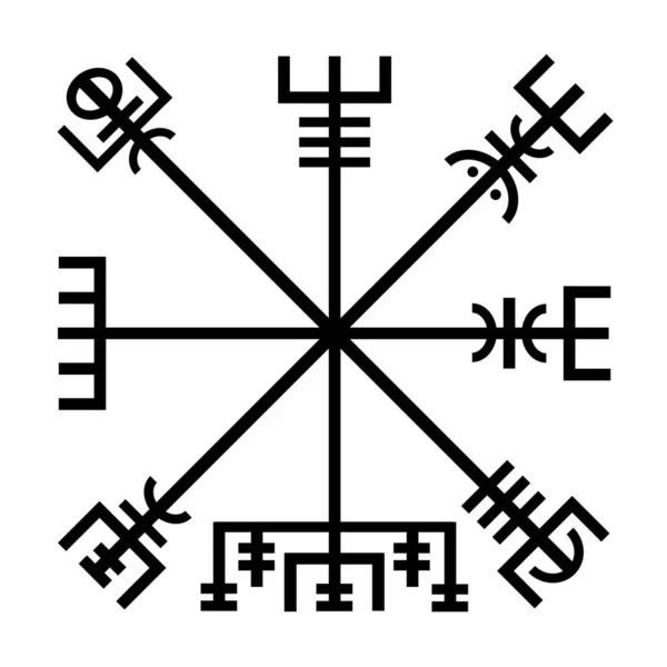 Vegvisir Vikingsymbol Ikon — Stockfoto