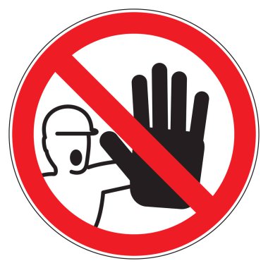 No entrance sign with a white background clipart