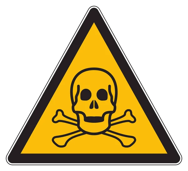 Toxic Warning Yellow Sign — Stock Photo, Image