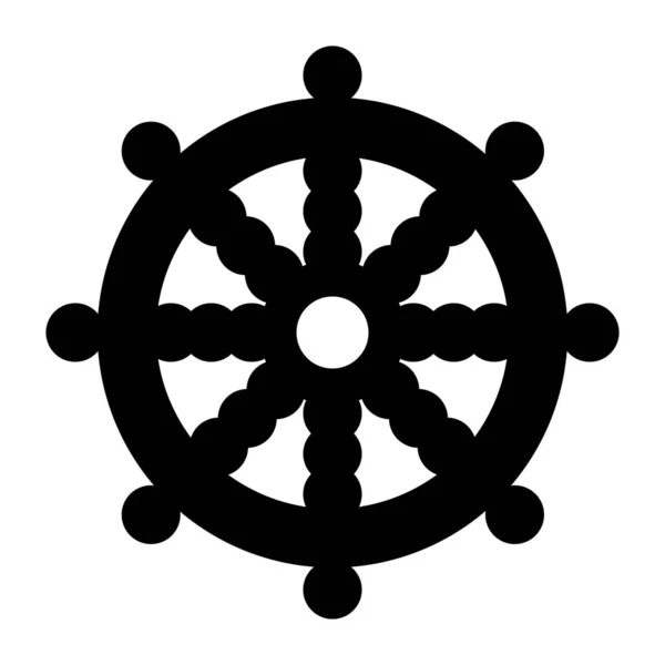 Koło Dharmy Symbol Dharmachakry — Zdjęcie stockowe