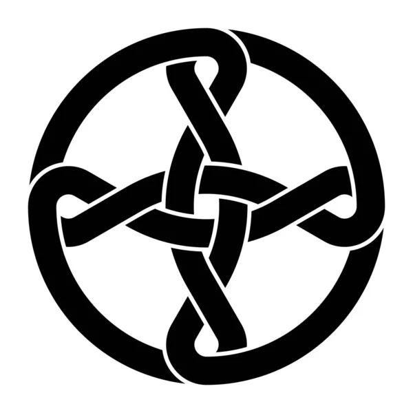 Circular Cross Knot Symbol Icon — Stock Photo, Image