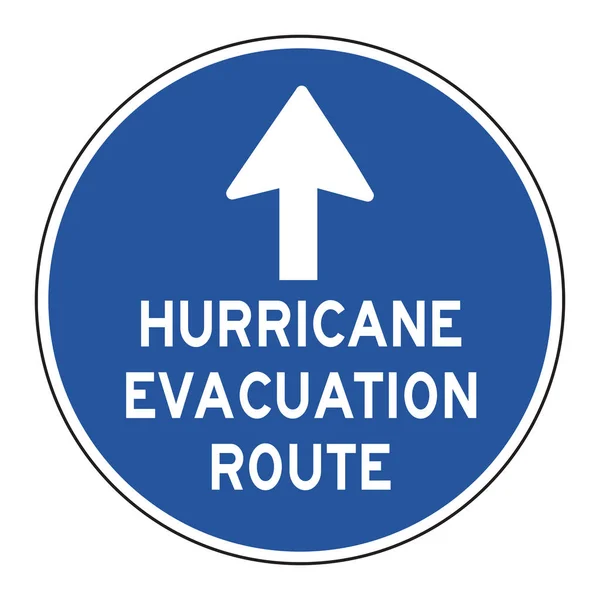 Hurricane Evacuation Route Road Sign — Stock Photo, Image