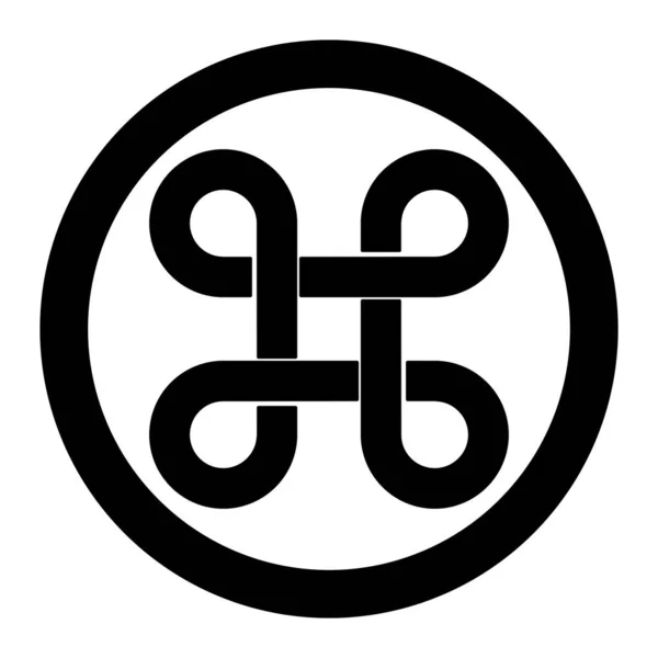 Croce Spirale Simbolo Vichingo Nordico Cerchio — Foto Stock