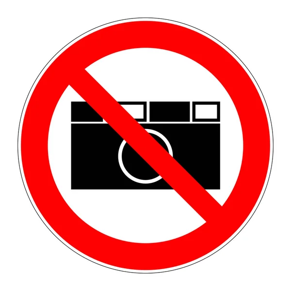 Kein Foto Schild Mit Weißem Hintergrund — Stockfoto
