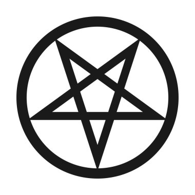 Pentacle symbol icon with a white background clipart