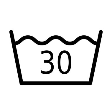 Yıkama sıcaklığı 30 derece sembolü