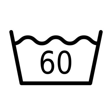 Yıkama sıcaklığı 60 derece sembolü 
