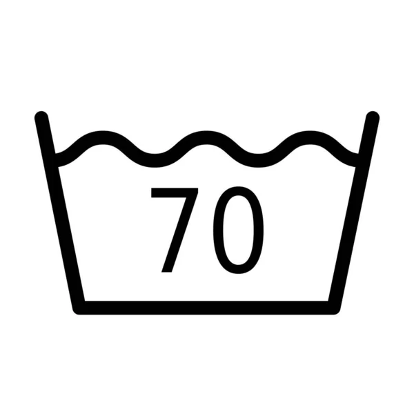 Tvätt Temperatur Grader Symbol — Stockfoto