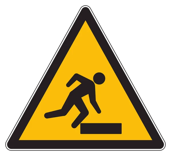 Caution Trip Hazard Yellow Sign — Stock Photo, Image