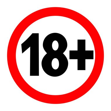 18 + yaş sınırlaması işareti