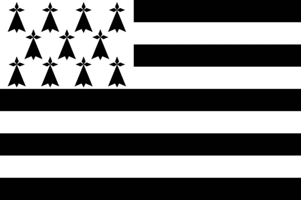 Σημαία Της Βρεττάνης Εικονογράφηση — Φωτογραφία Αρχείου