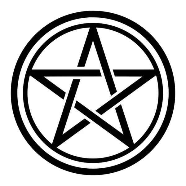 Ikona Symbolu Pentaklu Kruhu — Stock fotografie