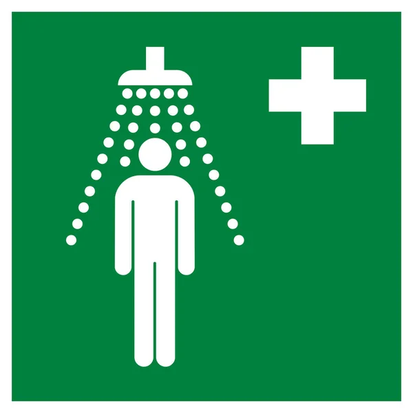 安全淋浴符号插图 — 图库照片