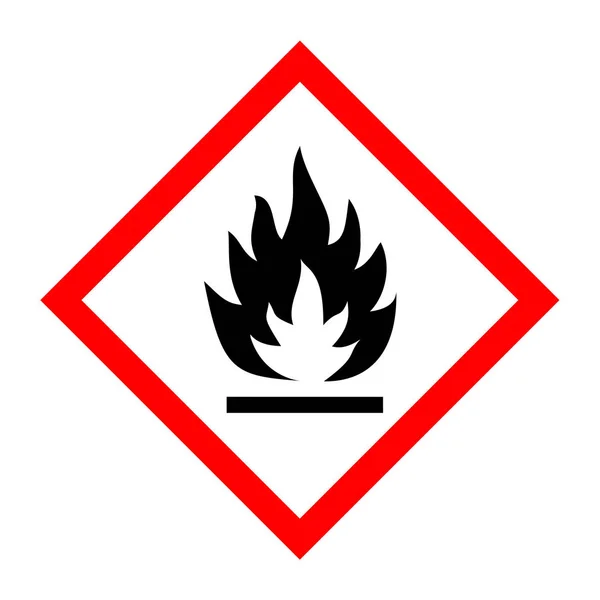 Piktogram För Brandfarliga Ämnen — Stockfoto