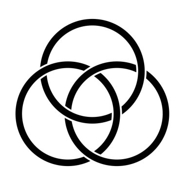 Borromean Yüzükler sembol illüstrasyon