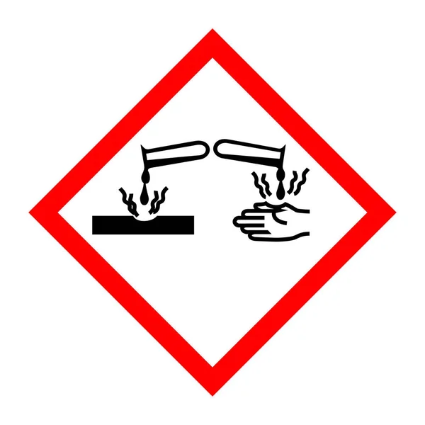 Pictogram Corrosive Substances — Stock Photo, Image