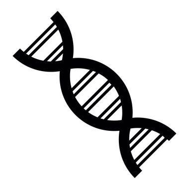 Beyaz arka planda DNA sembolü simgesi