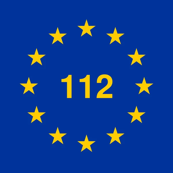 112 Europees Telefoonnummer Voor Noodgevallen — Stockfoto