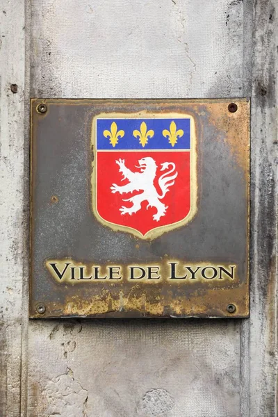 Brasão Armas Cidade Lyon França — Fotografia de Stock