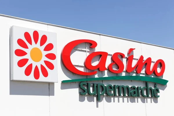 Vaulx Velin Francia Junio 2019 Logotipo Del Supermercado Del Casino — Foto de Stock