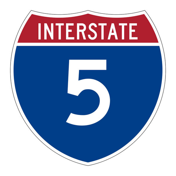Interstate highway 5 road sign
