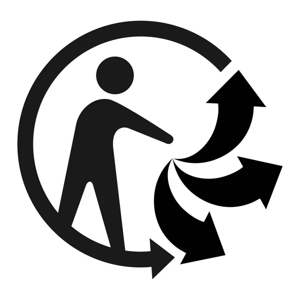 Recycle Teken Illustratie Van Triman — Stockfoto