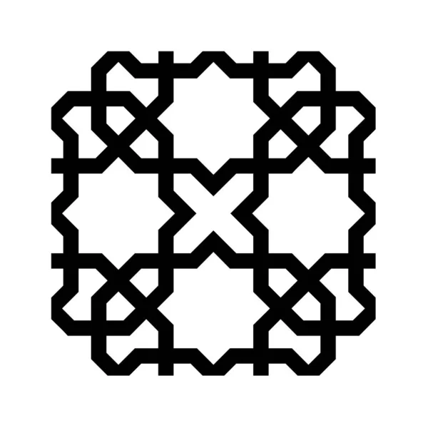 Kufic Muster Symbol Mit Weißem Hintergrund — Stockfoto