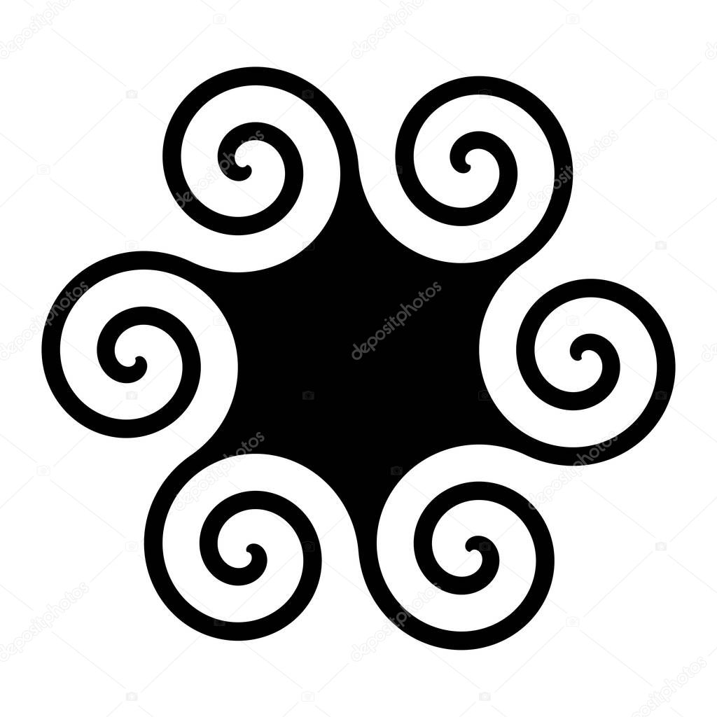 Polyskelion symbol icon illustration
