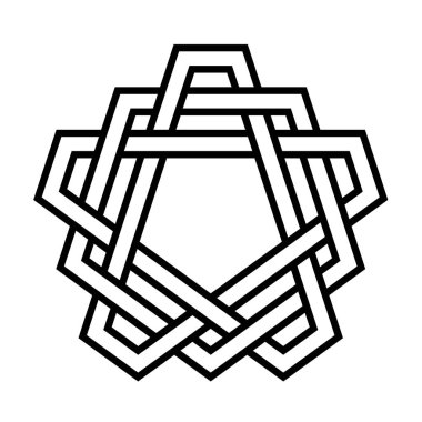 Pentagonal düğüm sembolü çizimi