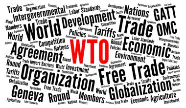 Wto, Dünya Ticaret Örgütü kelime bulutu 