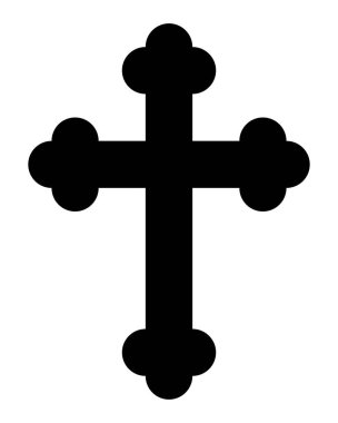 Beyaz arkaplan ile Ortodoks çapraz sembolü 