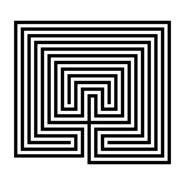 Símbolo Labirinto Quadrado Cretense — Fotografia de Stock
