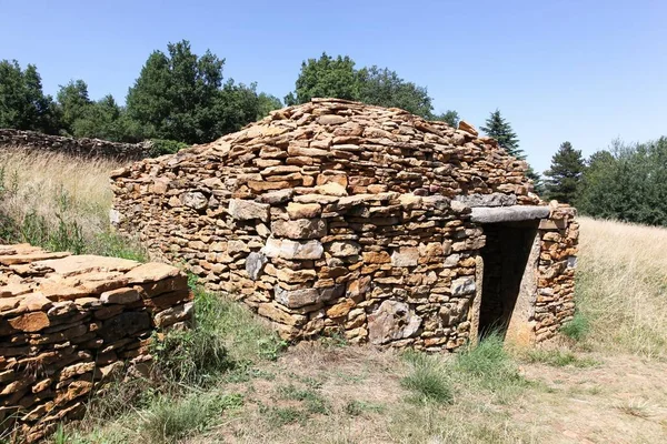 Cabana Pedra Antiga Típica Chamada Caborne Língua Francesa Saint Cyr — Fotografia de Stock