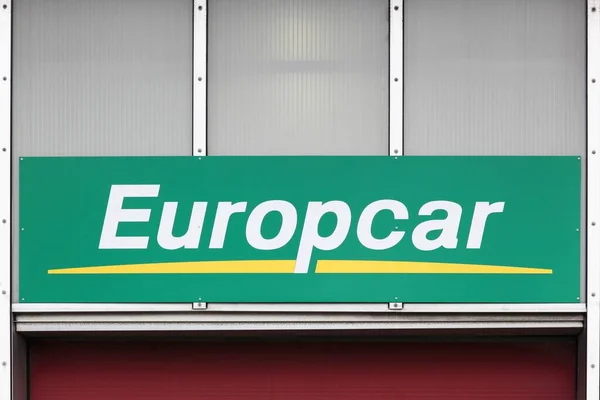 Billund Dänemark Februar 2019 Europcar Logo Einer Wand Europcar Ist — Stockfoto