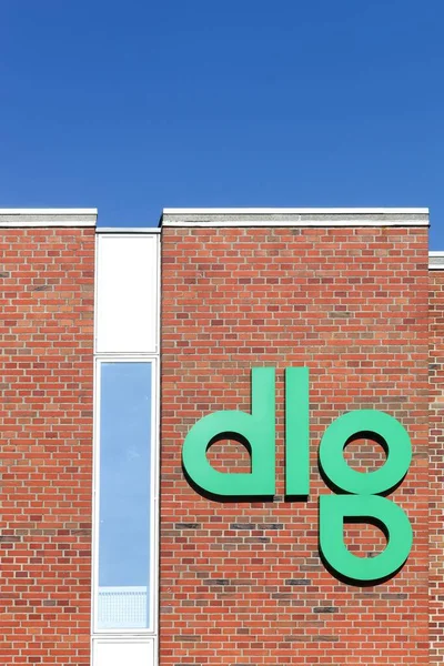 Twhile Danemark Mars 2017 Logo Dlg Sur Mur Groupe Dlg — Photo