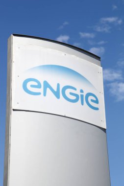Lyon, Fransa - 29 Temmuz 2017: Engie, elektrik üretimi ve dağıtımı, doğal gaz ve yenilenebilir enerji alanlarında faaliyet gösteren Fransız çokuluslu elektrik şirketi.