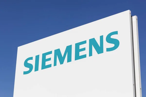 Tilst Dänemark April 2019 Siemens Logo Auf Einem Panel Siemens — Stockfoto