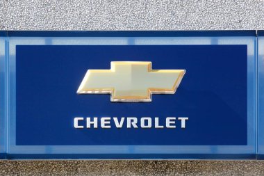 Risskov, Danimarka - 11 Mayıs 2019: Chevrolet logosu. Chevrolet, Amerikalı otomobil üreticisi General Motors 'un bir otomobil bölümüdür.