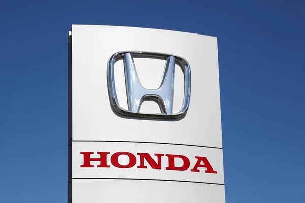 Risskov Dänemark Mai 2019 Honda Logo Auf Einem Panel Honda — Stockfoto